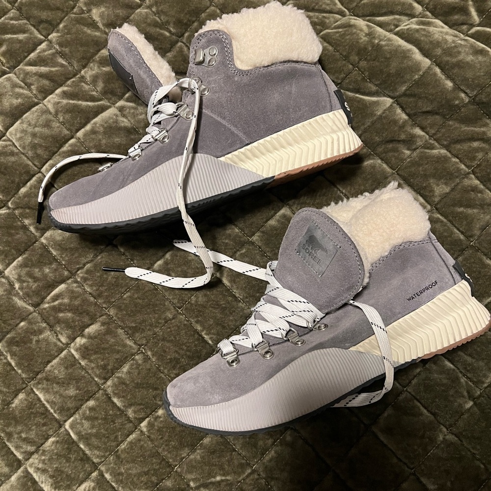 Sorel 7.5 winter lace up boots Waterproof Gray - Picture 3 of 8
